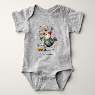 Humorvoller Rebhuhn in einem Birnbaum Whimsical Baby Strampler
