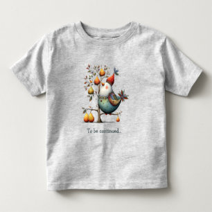 Humorvoller Rebhuhn in einem Birnbaum Whimsical Kleinkind T-shirt