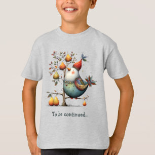 Humorvoller Rebhuhn in einem Birnbaum Whimsical T-Shirt