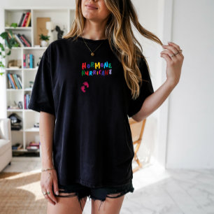 Humorvoller Schwangerschaftsfingerabdruck bunt T-Shirt