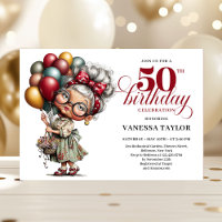 Humorvoller Stil fünfzigster Geburtstag Frau lusti