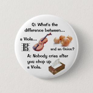 Humorvoller Viola-Witz-Knopf Button