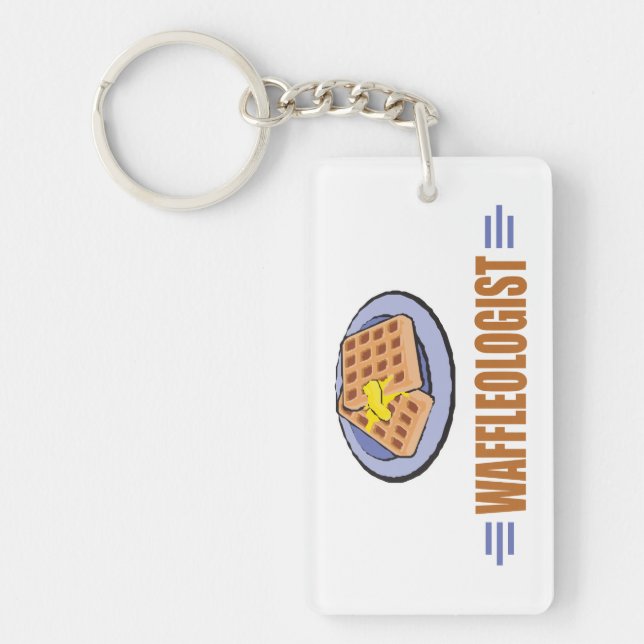 Humorvoller Waffel-Koch Schlüsselanhänger (Vorderseite)