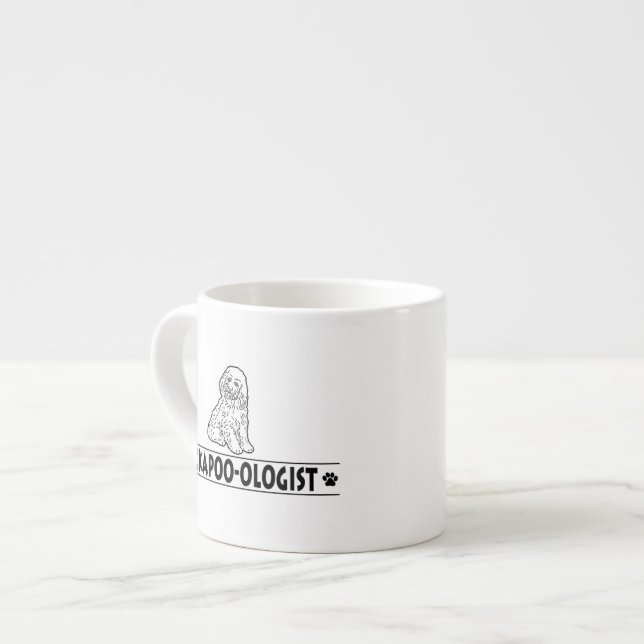 Humorvolles Cockapoo Espressotasse (Vorderseite Links)