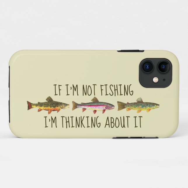 Humorvolles Forellen-Angler-Fischer Case-Mate iPhone Hülle (Rückseite (Horizontal))