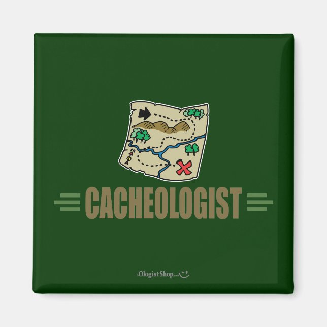 Humorvolles Geocaching Magnet (Vorne)