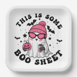 Humorvolles Halloween-Party "This is some Boo Shee Pappteller