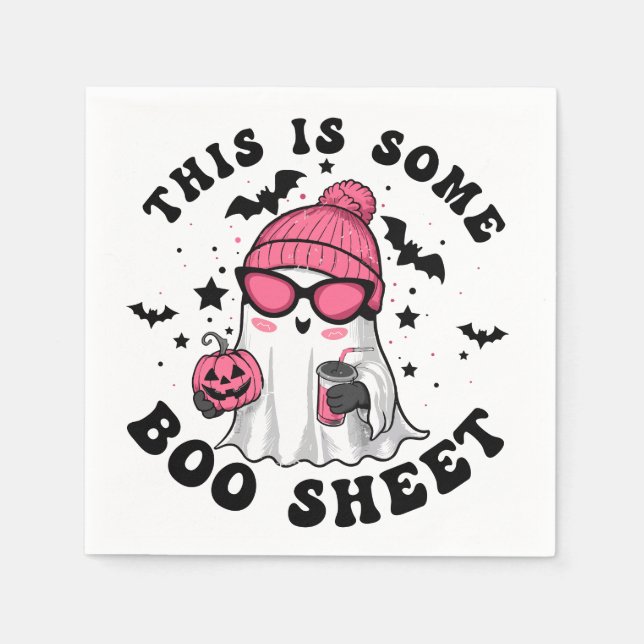 Humorvolles Halloween-Party "This is some Boo Shee Serviette (Vorderseite)