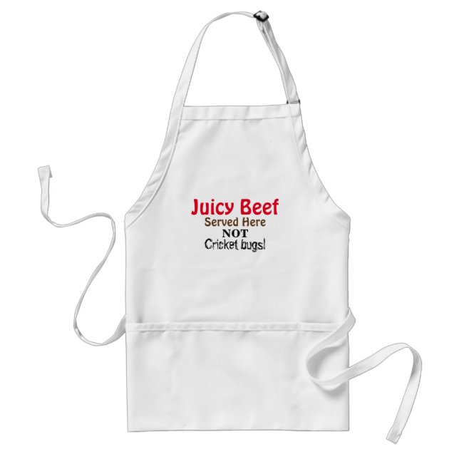 Humorvolles Juicy Beef nicht Cricket Bugs Schürze (Vorne)
