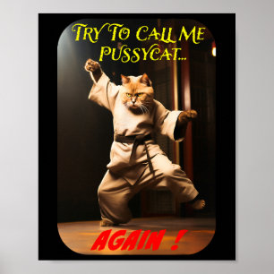 Humorvolles Karate-Thema Poster