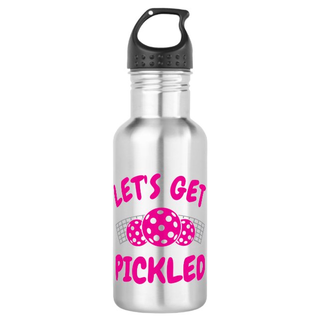 Humorvolles Let's Get Pickled  Edelstahlflasche (Vorderseite)
