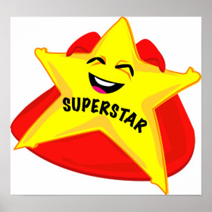 humorvolles Plakat des Superstars!