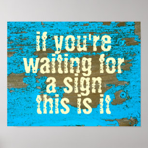 humorvolles Poster mit texterwitterter Farbe