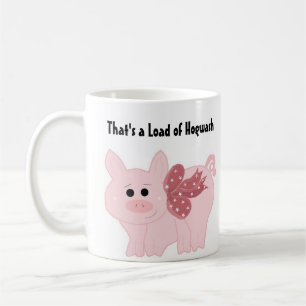 Humorvolles rosa Schwein mit Spruch Kaffeetasse