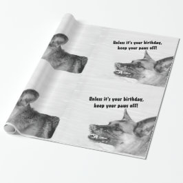 Humorvolles Schäferhund-Geschenk-Packpapier Geschenkpapier