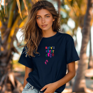 Humorvolles Schwangerschaftsfingerabdruck bunt T-Shirt