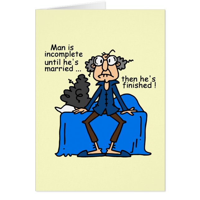 Humour alors fini inachevé de mariage (Devant)