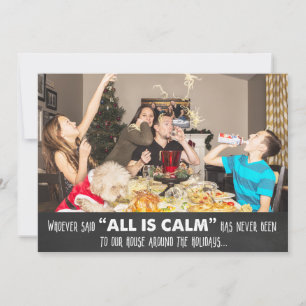Humour amusant Photo de Noël Chalk Carte de voeux