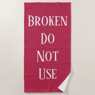 Humour amusant typographie serviette de plage