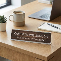 Humour de bureau moderne Plaque de nom de surpense