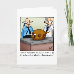 Humour de chien amusant blanc de carte de voeux