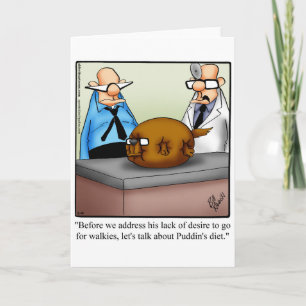 Humour de chien amusant blanc de carte de voeux