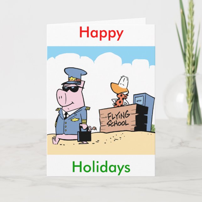 Humour de l'aviation - Bonne carte de vacances (Devant)