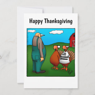 Humour de Thanksgiving "Delicious" Invitations