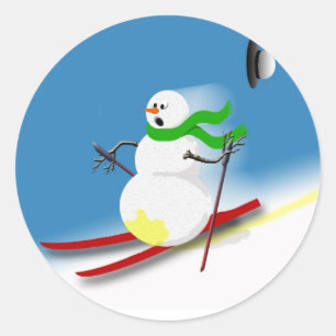 Humour de vacances Noël Joke Stickers Carte Snowm