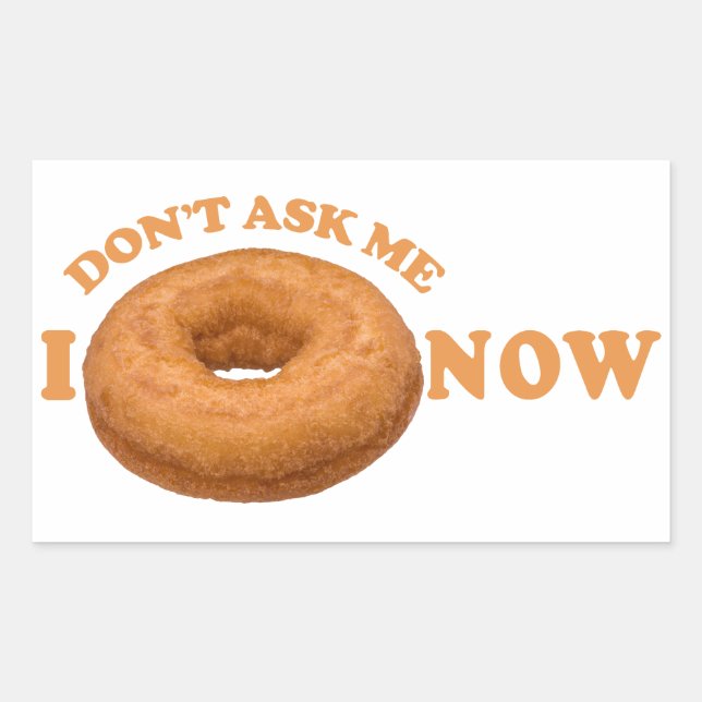 Humour Donut autocollants personnalisés (Devant)