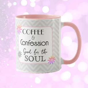 Humour douloureux ! Café & confessions cadeau Mug