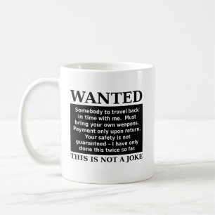 Humour drôle de tasse de petite annonce de voyage