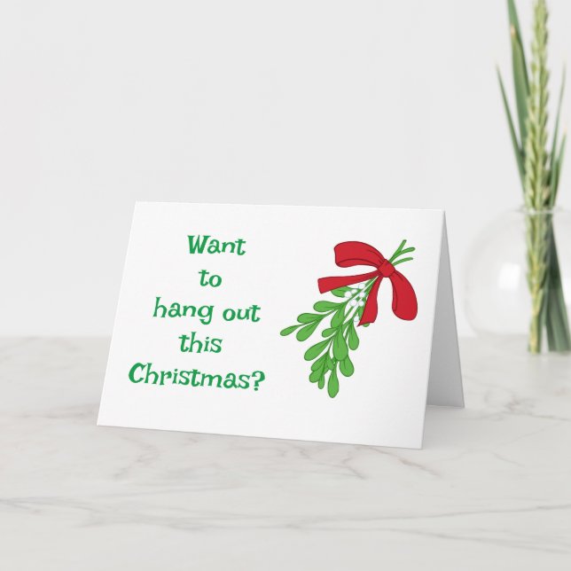 HUMOUR MISTLETOE POUR MON AMOUR À LA CARTE DE NOËL (Devant)