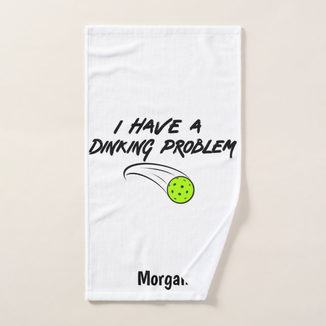 Humour Pickleball | J'Ai Un Problème De Boisson Sp (Serviette à main)