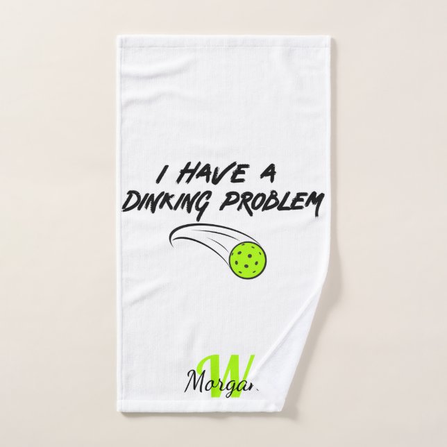 Humour Pickleball | J'Ai Un Problème De Boisson Sp (Serviette à main)