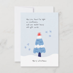 Humour Salutation Xmas Tree Carte personnalisée