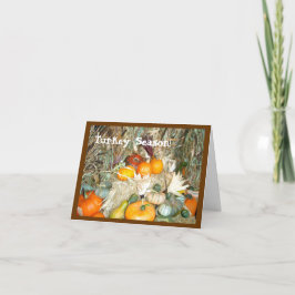 Humour Turkey Shoot Erntedank Card Feiertagskarte