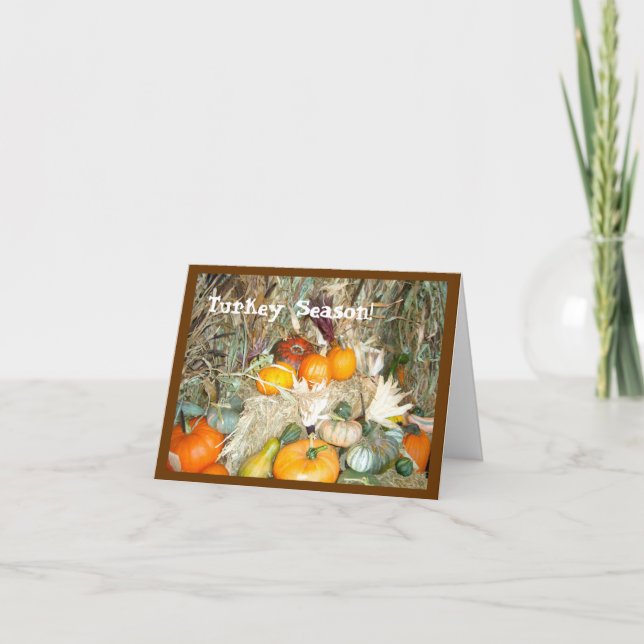 Humour Turkey Shoot Erntedank Card Feiertagskarte (Vorderseite)