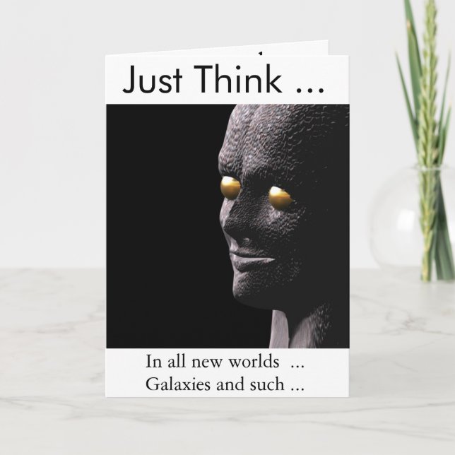 Humourous Alien erhält gute Karte (Vorderseite)