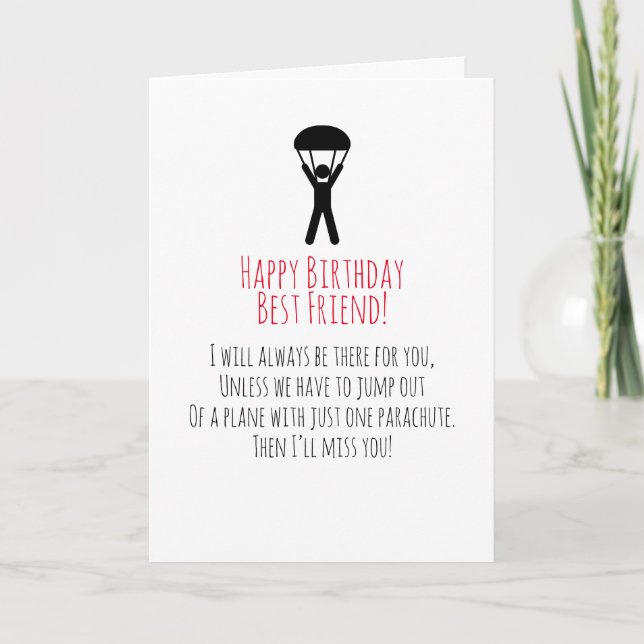 Humourous Birthday Best Friend Karte (Vorderseite)