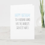 Humourous Birthday Husband aus der Ehefrau Karte<br><div class="desc">Funny zitiert,  um selbst die härtesten Nüsse zu knacken; )</div>