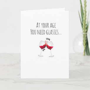 Humourous Birthday Wine Karte