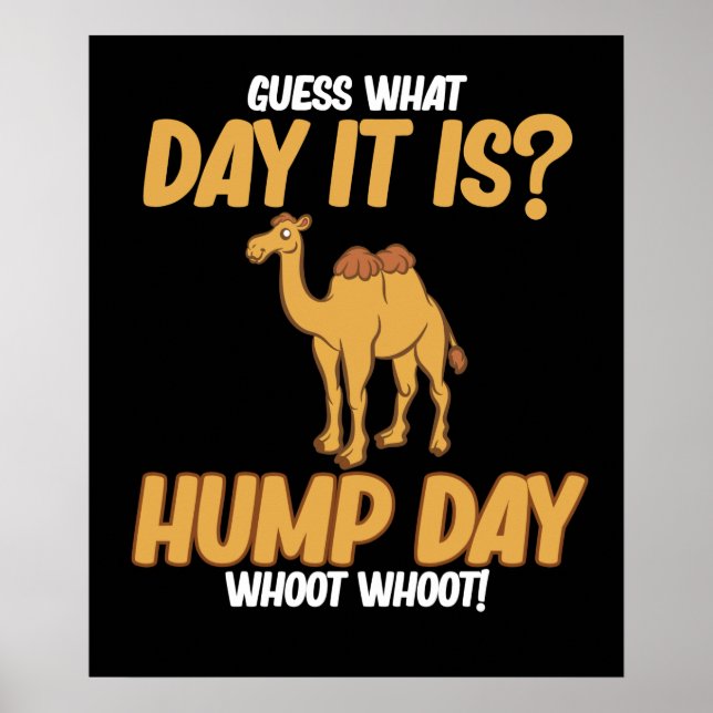 Hump Day Camel Animal Lover Camels Pet Owner Graph Poster (Vorne)