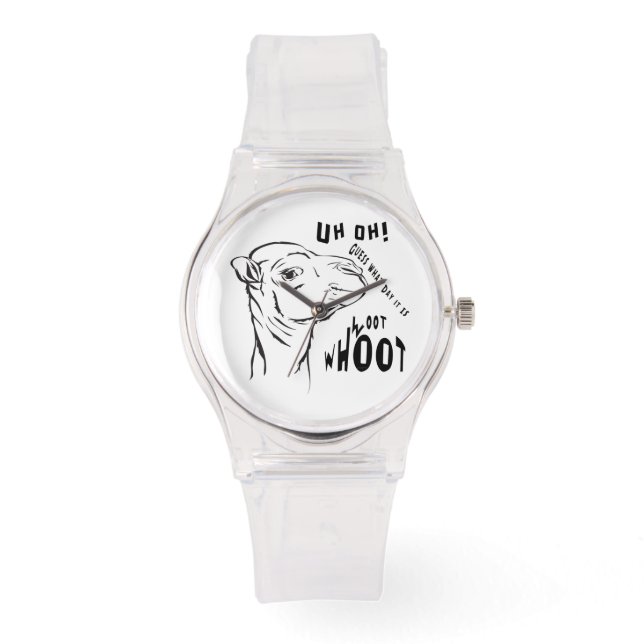 Hump Day Camel Sketch Watch Armbanduhr (Vorderseite)