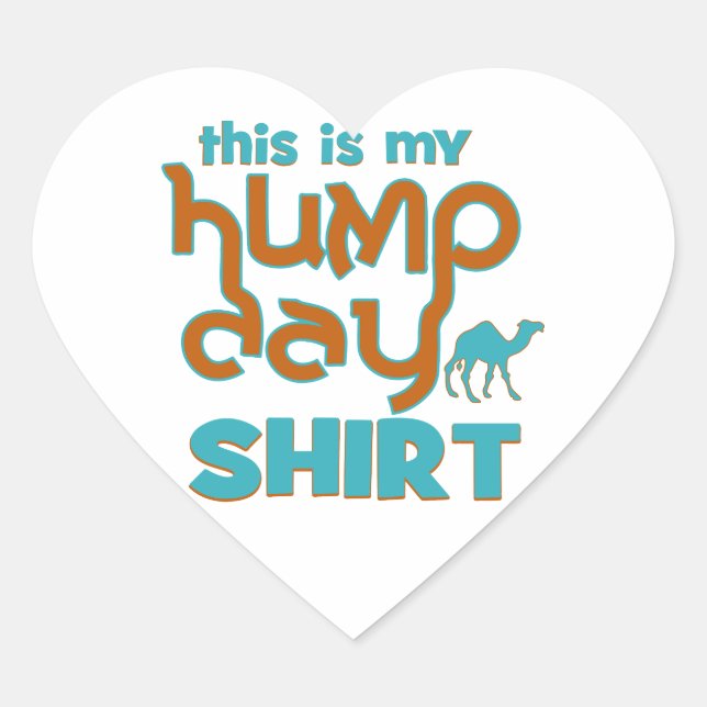 Hump Day Herz-Aufkleber (Vorderseite)