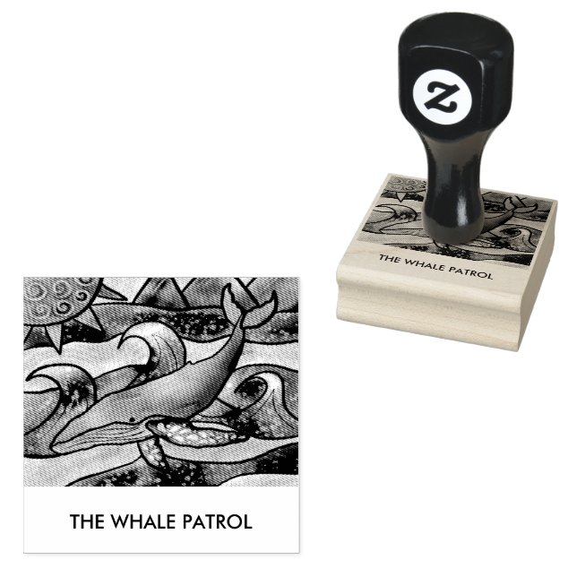 Humpback Whale Gummistempel (Stempel)