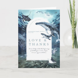 Humpback Whale Ozean | Babydusche Vielen Dank Dankeskarte