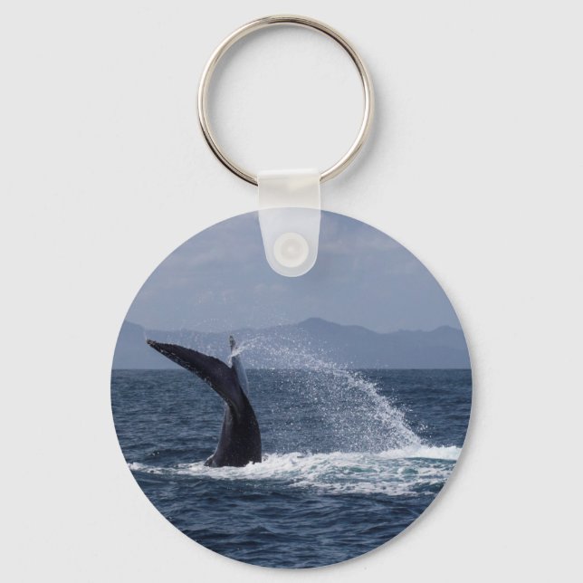 Humpback Whale Schwanz Splash Schlüsselanhänger (Vorderseite)