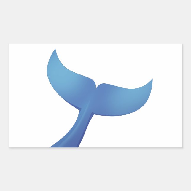 Humpback Whale Schwanz V2 Rechteckiger Aufkleber (Vorderseite)