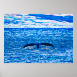 Humpback Whale Schwanz vor der Küste von Maui Hawa Poster